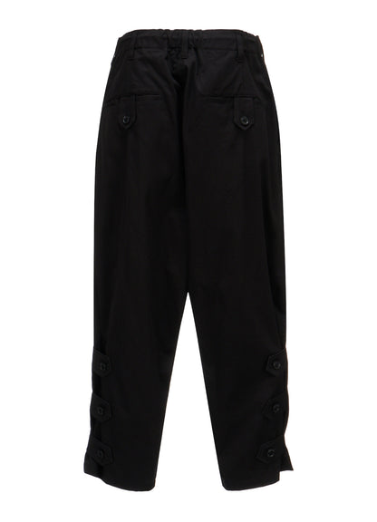 20/COTTON TWILL BELTED HEM DETAIL PANTS