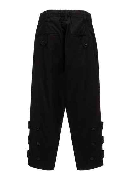 20/COTTON TWILL BELTED HEM DETAIL PANTS