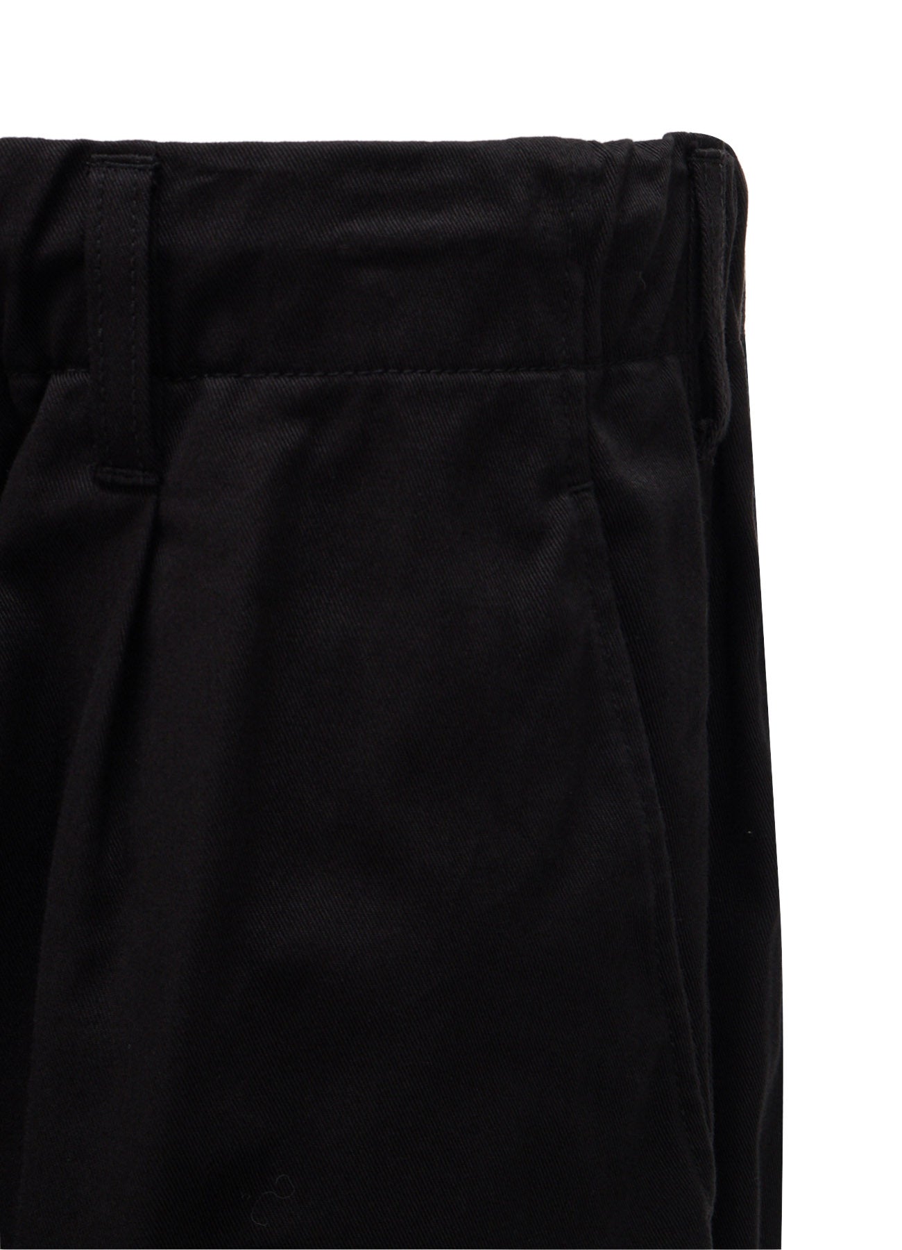 20/COTTON TWILL BELTED HEM DETAIL PANTS