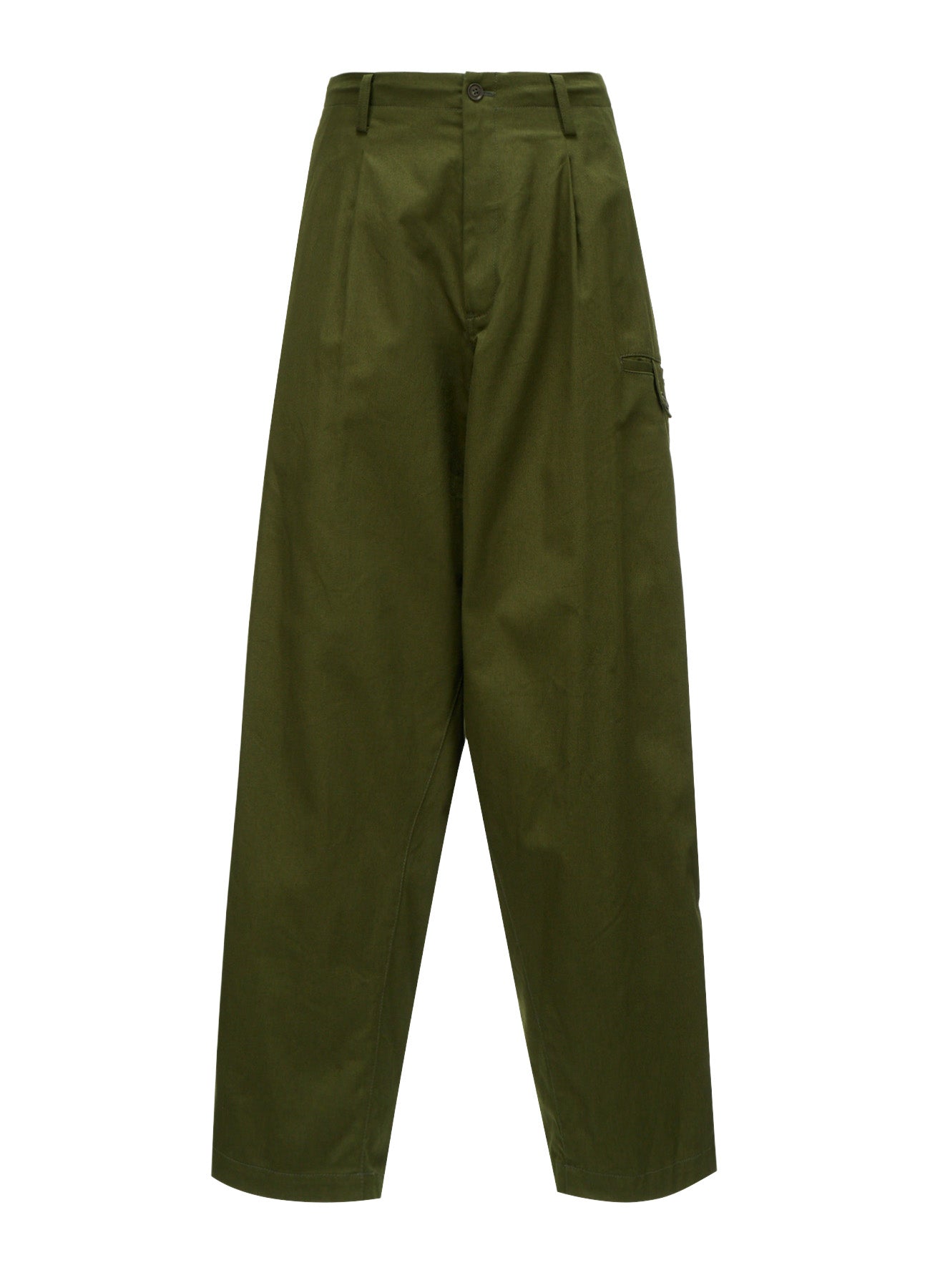 20/COTTON TWILL TAB DETAIL STRAIGHT PANTS