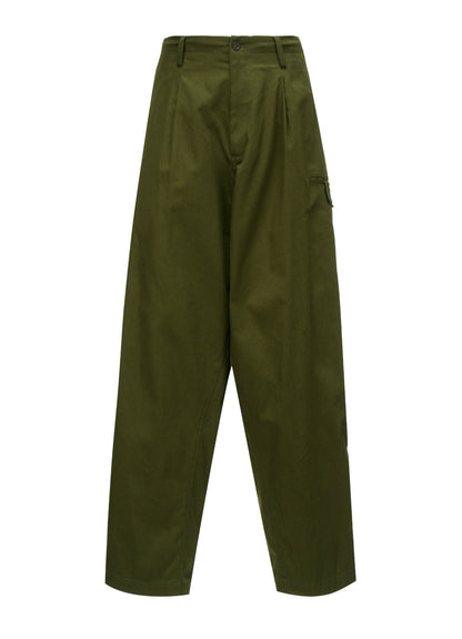 20/COTTON TWILL TAB DETAIL STRAIGHT PANTS