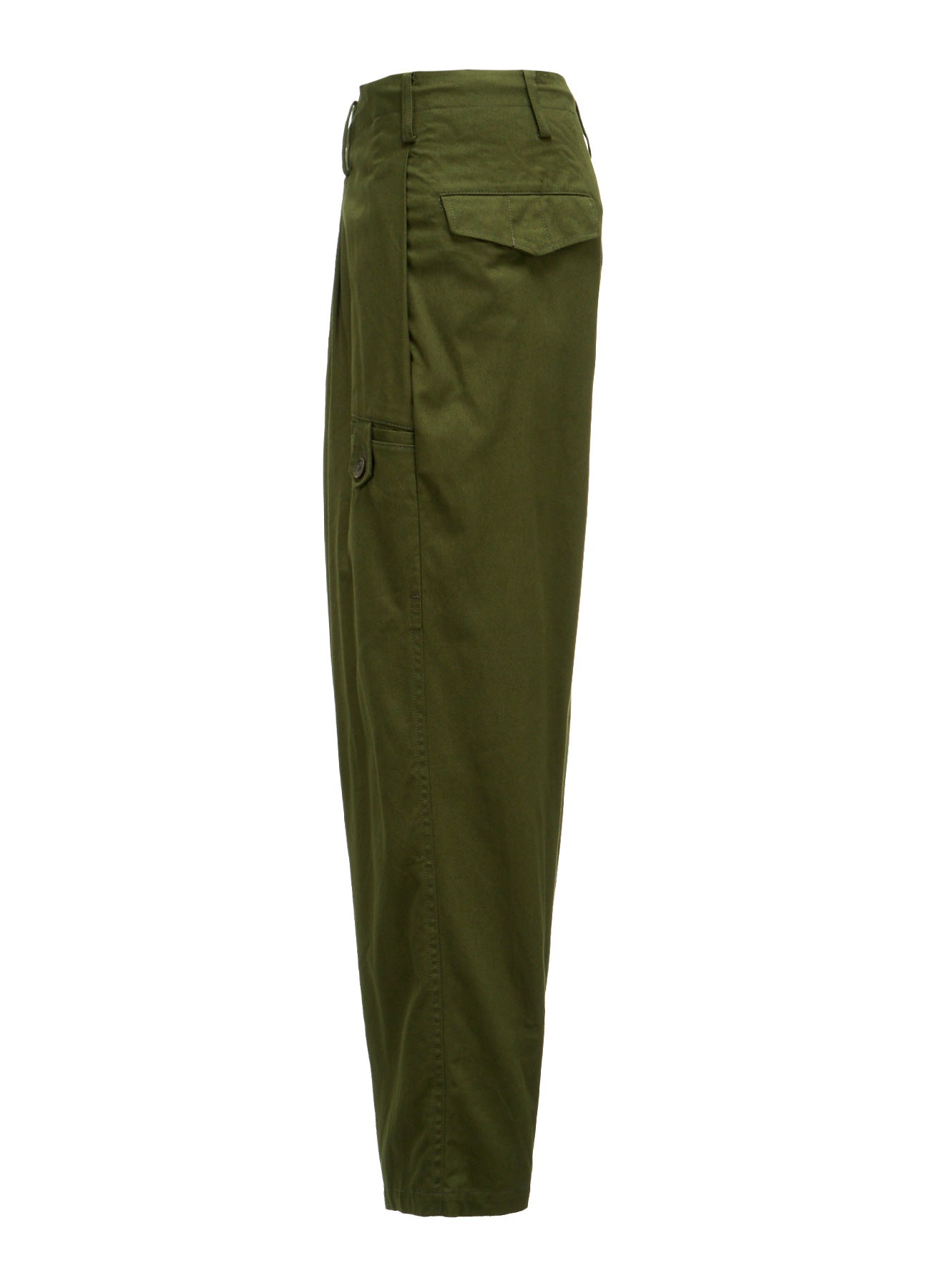 20/COTTON TWILL TAB DETAIL STRAIGHT PANTS
