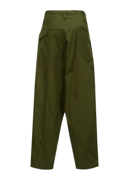 20/COTTON TWILL TAB DETAIL STRAIGHT PANTS
