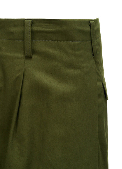 20/COTTON TWILL TAB DETAIL STRAIGHT PANTS