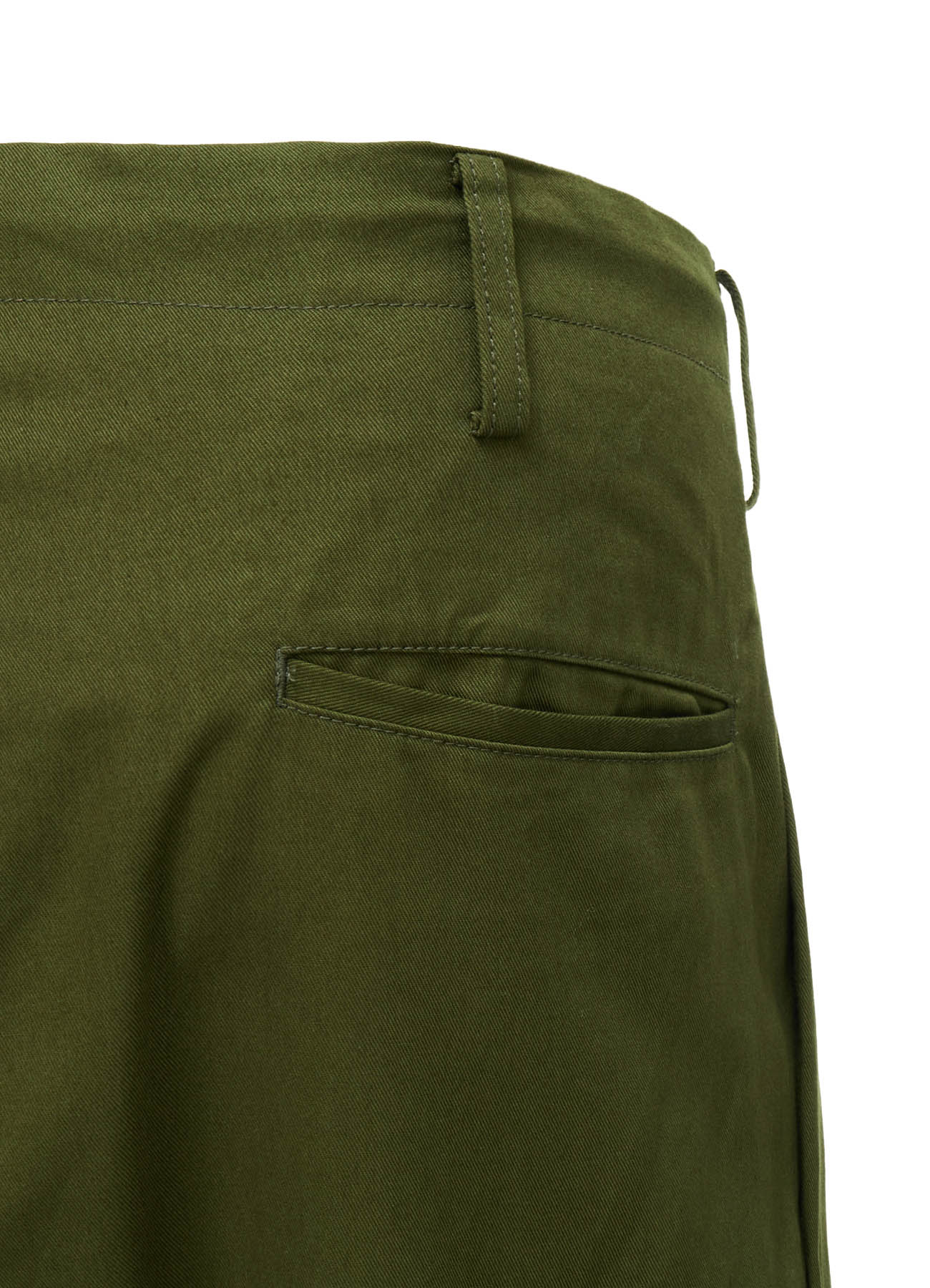 20/COTTON TWILL TAB DETAIL STRAIGHT PANTS