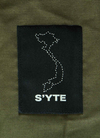 20/COTTON TWILL TAB DETAIL STRAIGHT PANTS