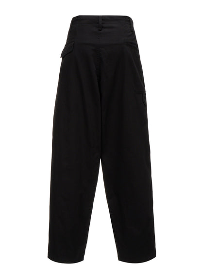 20/COTTON TWILL TAB DETAIL STRAIGHT PANTS