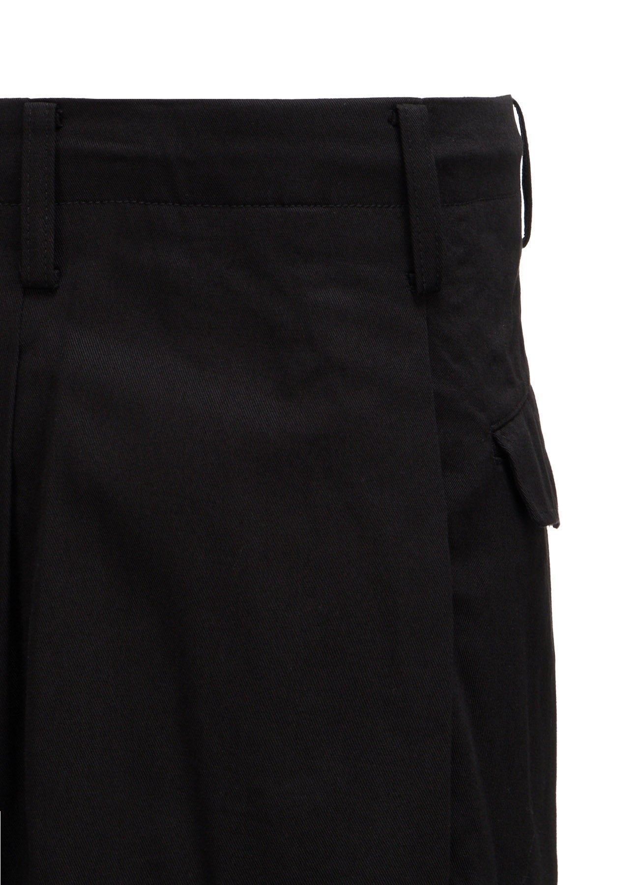 20/COTTON TWILL TAB DETAIL STRAIGHT PANTS