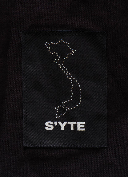20/COTTON TWILL TAB DETAIL STRAIGHT PANTS