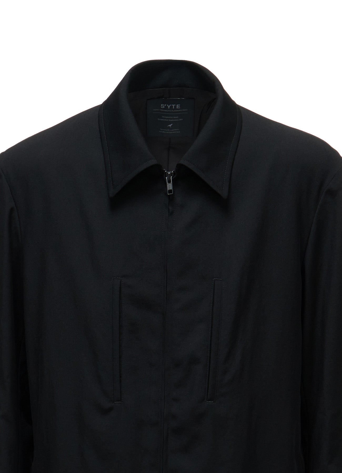 WASHER WOOL GABARDINE ZIP-UP BLOUSON
