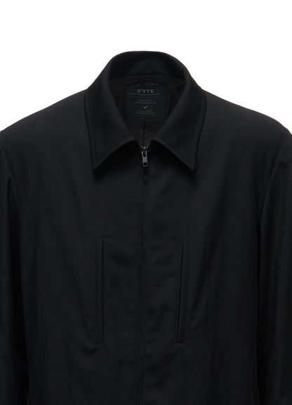 WASHER WOOL GABARDINE ZIP-UP BLOUSON