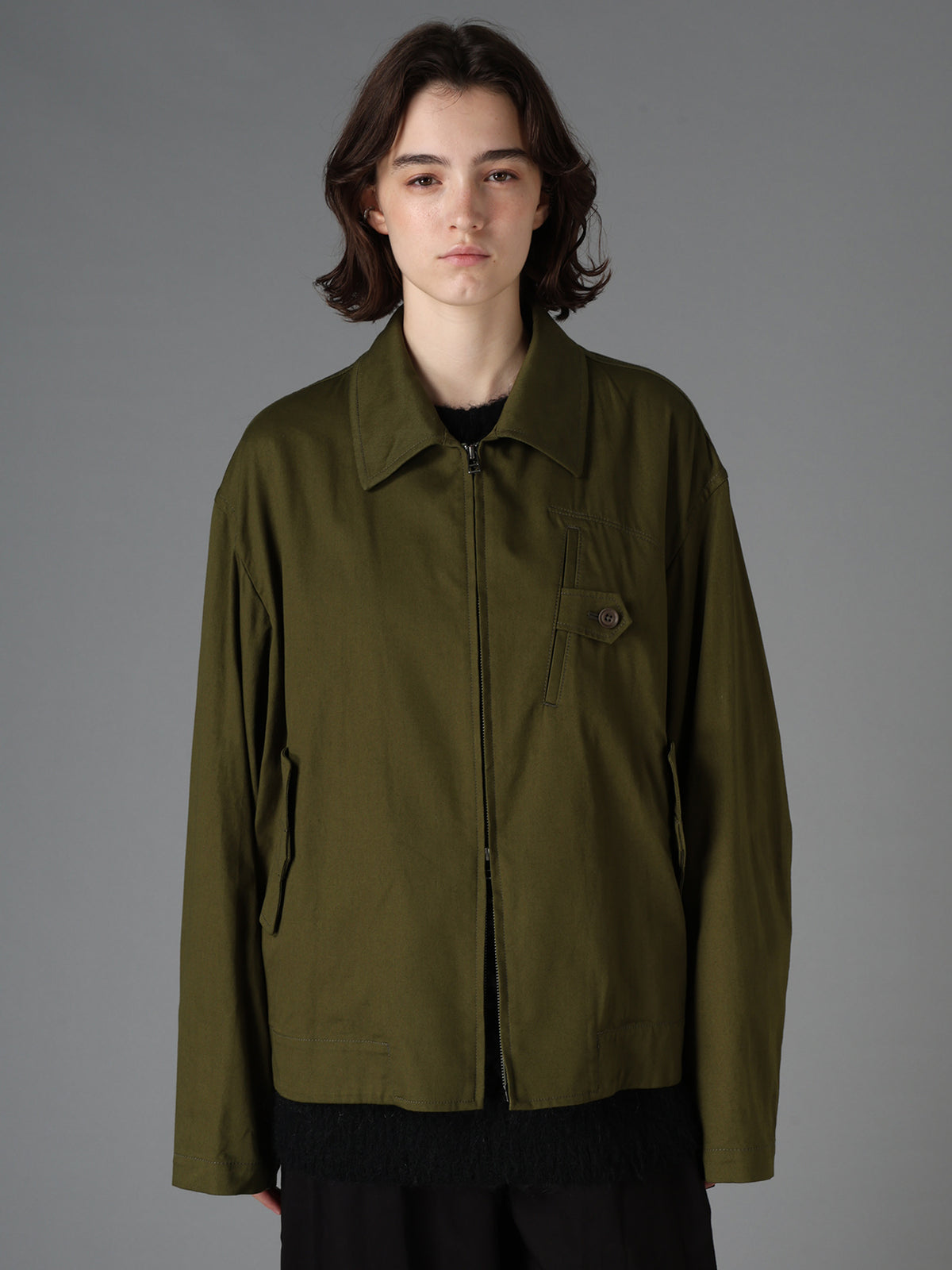 20/COTTON TWILL TAB DETAIL BLOUSON