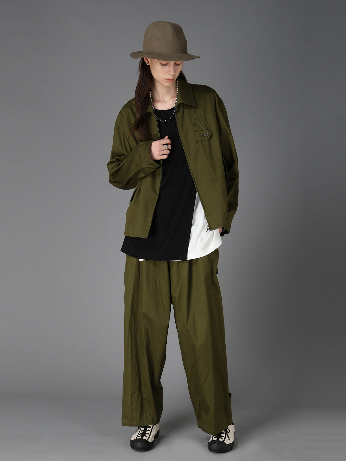 20/COTTON TWILL TAB DETAIL BLOUSON