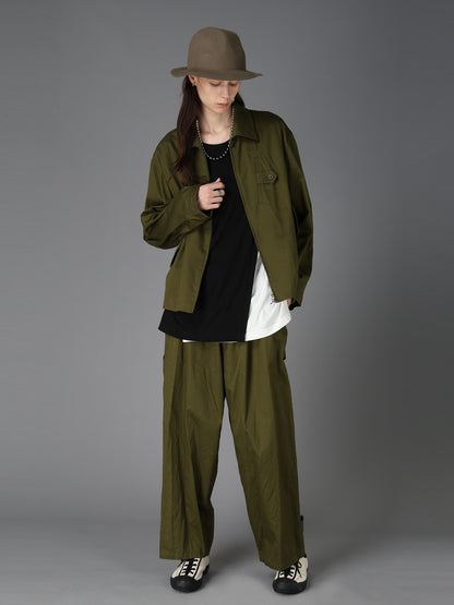 20/COTTON TWILL TAB DETAIL BLOUSON