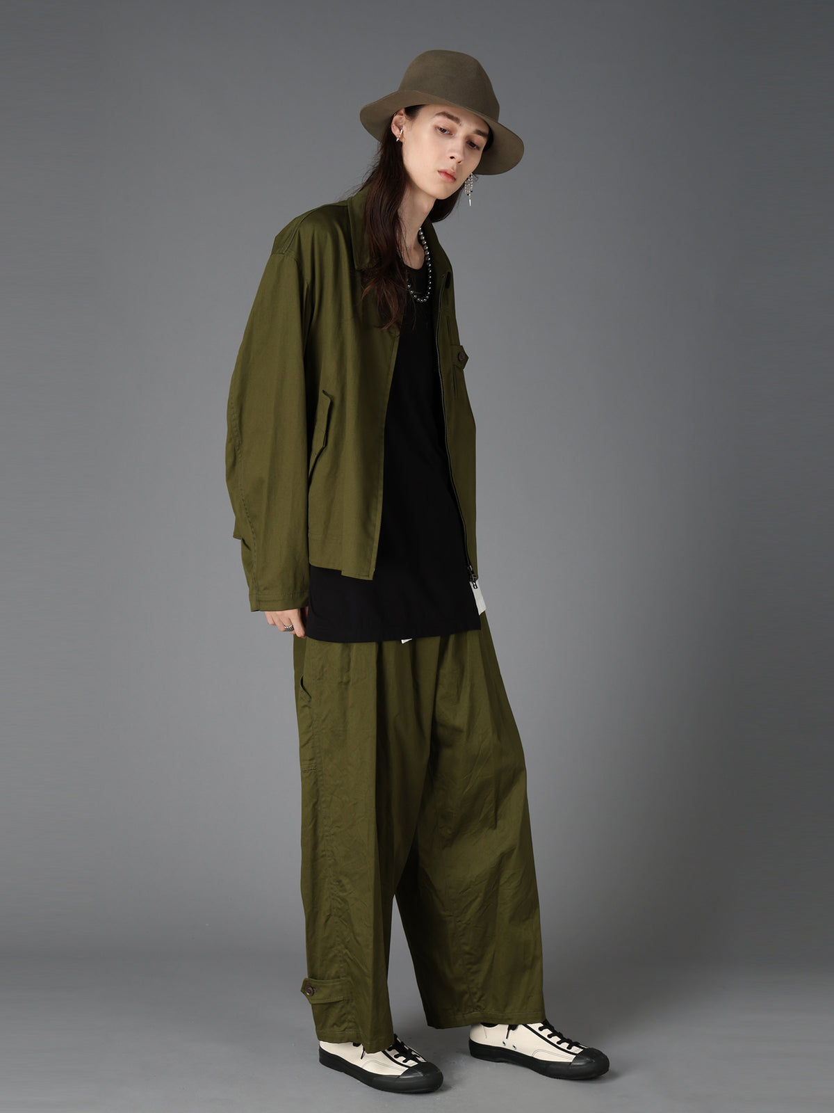 20/COTTON TWILL TAB DETAIL BLOUSON