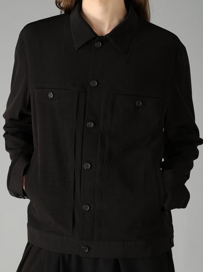 CREPE de CHINE TRUCKER JACKET