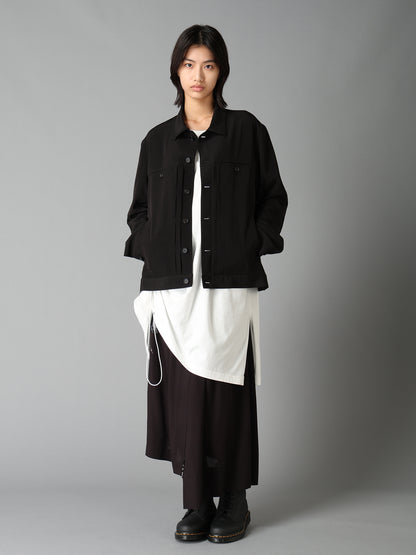CREPE de CHINE TRUCKER JACKET