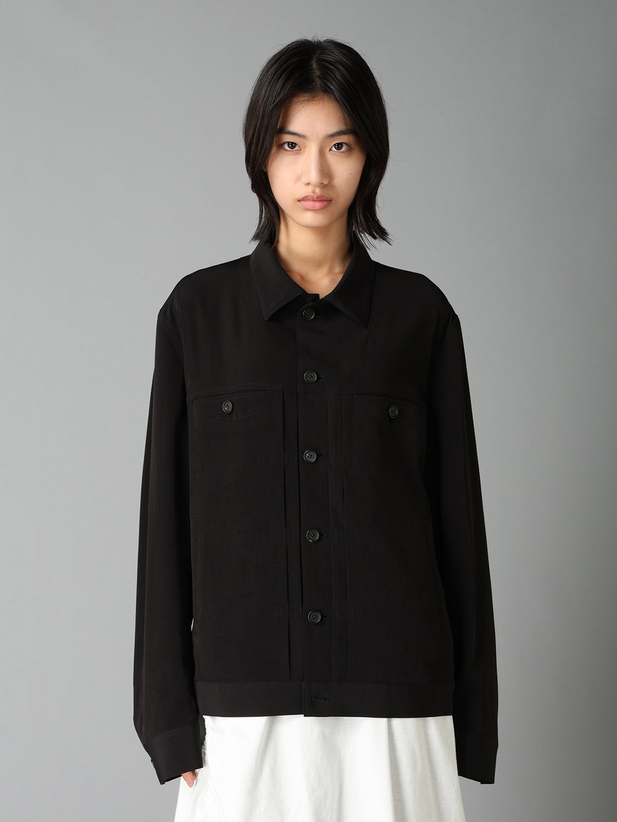 CREPE de CHINE TRUCKER JACKET