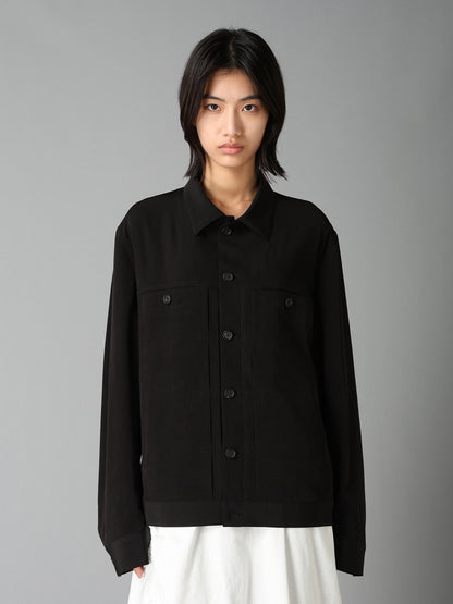 CREPE de CHINE TRUCKER JACKET
