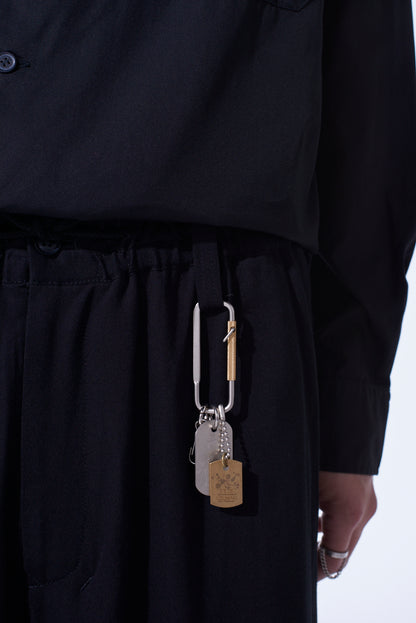 S'YTE × JUNJI ITO -UZUMAKI- AZAMI WEARING YOHJI YAMAMOTO DOG TAG CARABINER