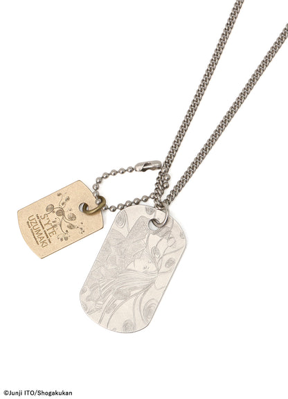 S'YTE × JUNJI ITO -UZUMAKI- KIRIE WEARING YOHJI YAMAMOTO DOG TAG NECKLACE