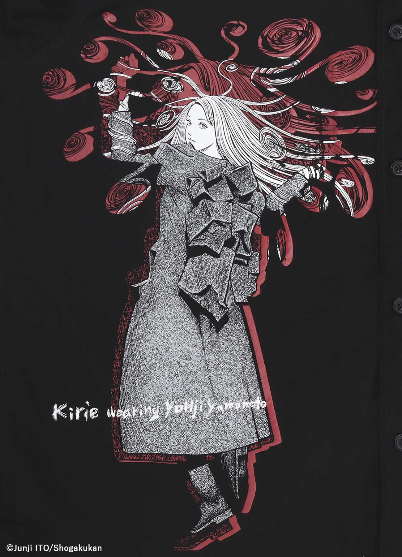 S'YTE × JUNJI ITO -UZUMAKI- KIRIE WEARING YOHJI YAMAMOTO PRINTED