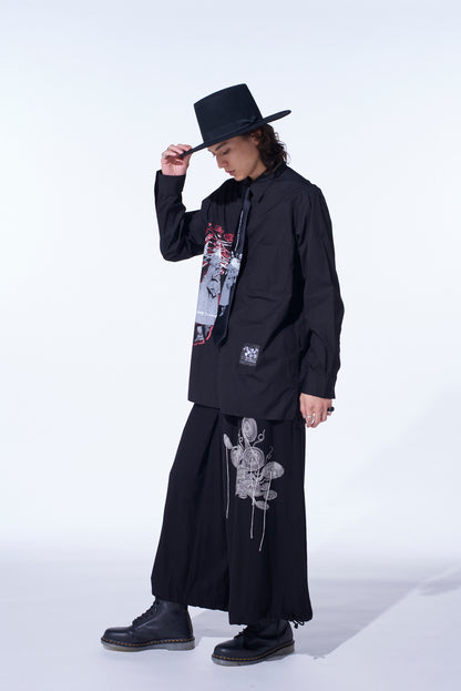 S'YTE × JUNJI ITO -UZUMAKI- KIRIE WEARING YOHJI YAMAMOTO PRINTED SHIRT
