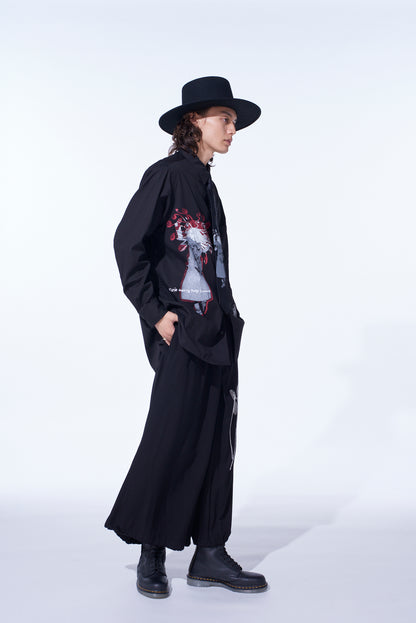 S'YTE × JUNJI ITO -UZUMAKI- KIRIE WEARING YOHJI YAMAMOTO PRINTED SHIRT