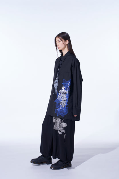 S'YTE × JUNJI ITO -UZUMAKI- AZAMI WEARING YOHJI YAMAMOTO PRINTED SHIRT