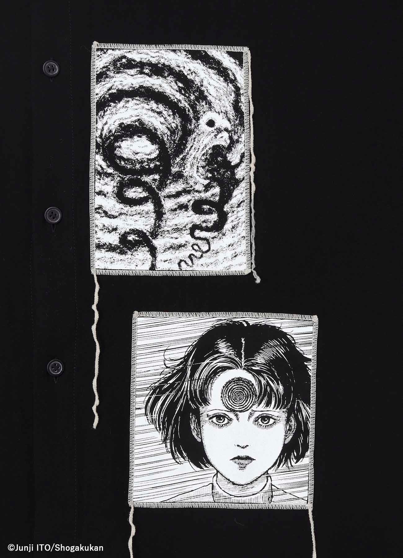 S'YTE × JUNJI ITO -UZUMAKI- PRINTED PATCH OMNIBUS LONG SHIRT – THE