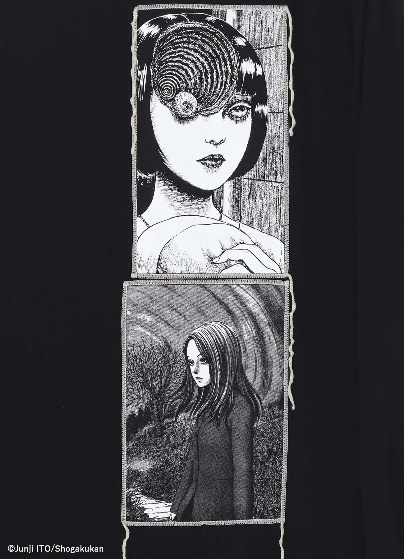 S'YTE × JUNJI ITO -UZUMAKI- PRINTED PATCH OMNIBUS LONG SHIRT