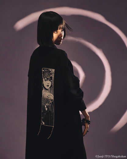 S'YTE × JUNJI ITO -UZUMAKI- PRINTED PATCH OMNIBUS LONG SHIRT