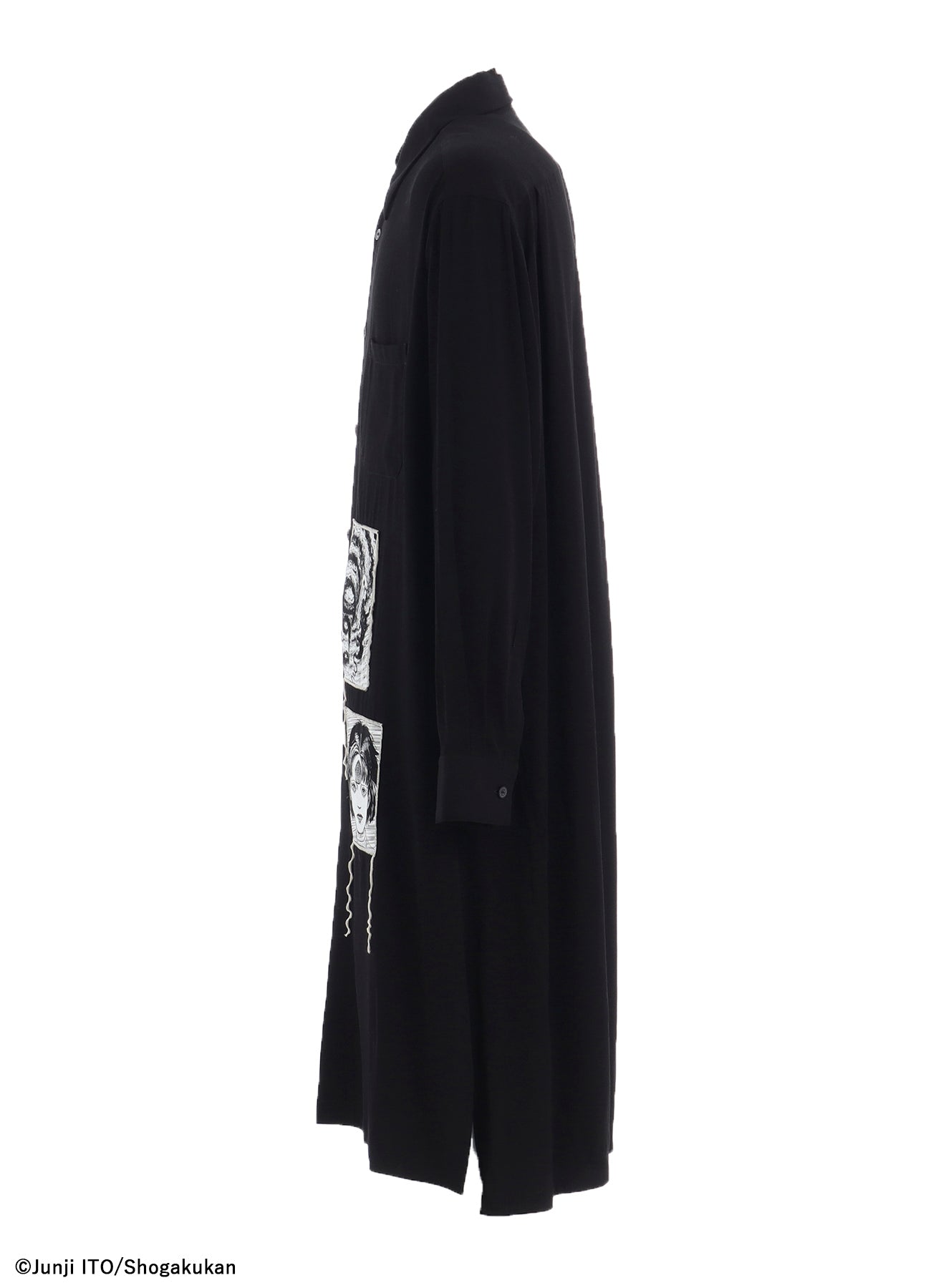 S'YTE × JUNJI ITO -UZUMAKI- PRINTED PATCH OMNIBUS LONG SHIRT