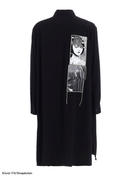 S'YTE × JUNJI ITO -UZUMAKI- PRINTED PATCH OMNIBUS LONG SHIRT