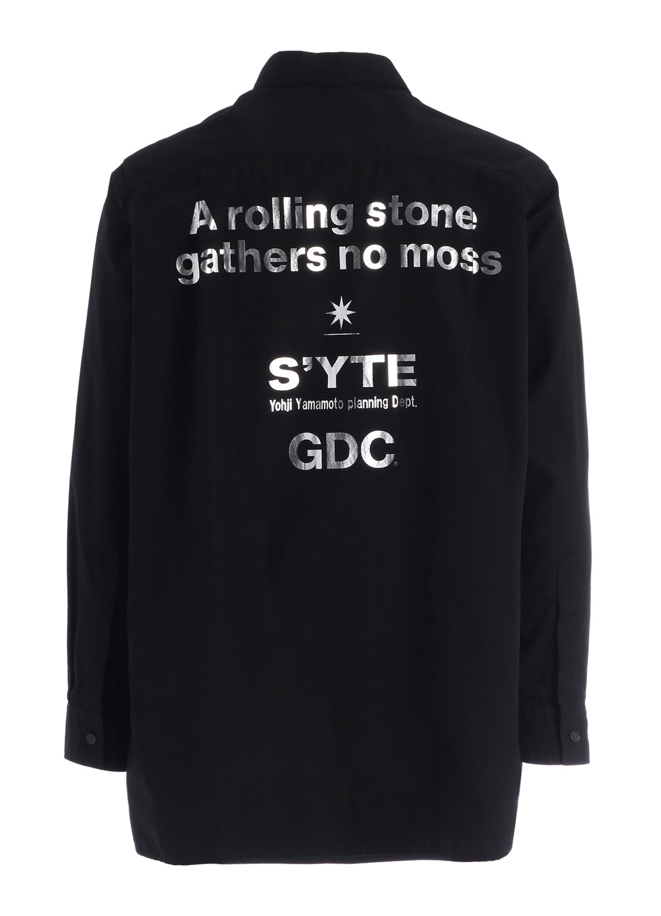 -S’YTE × GDC Collaborate Collection-COTTON BROAD LOGO-PRINTED REGULAR COLLAR SHIRT