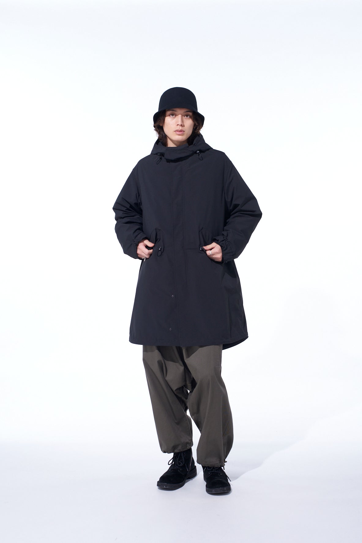 【S'YTE X TAION】HOODED COAT WITH QUILTED DOWN LINER