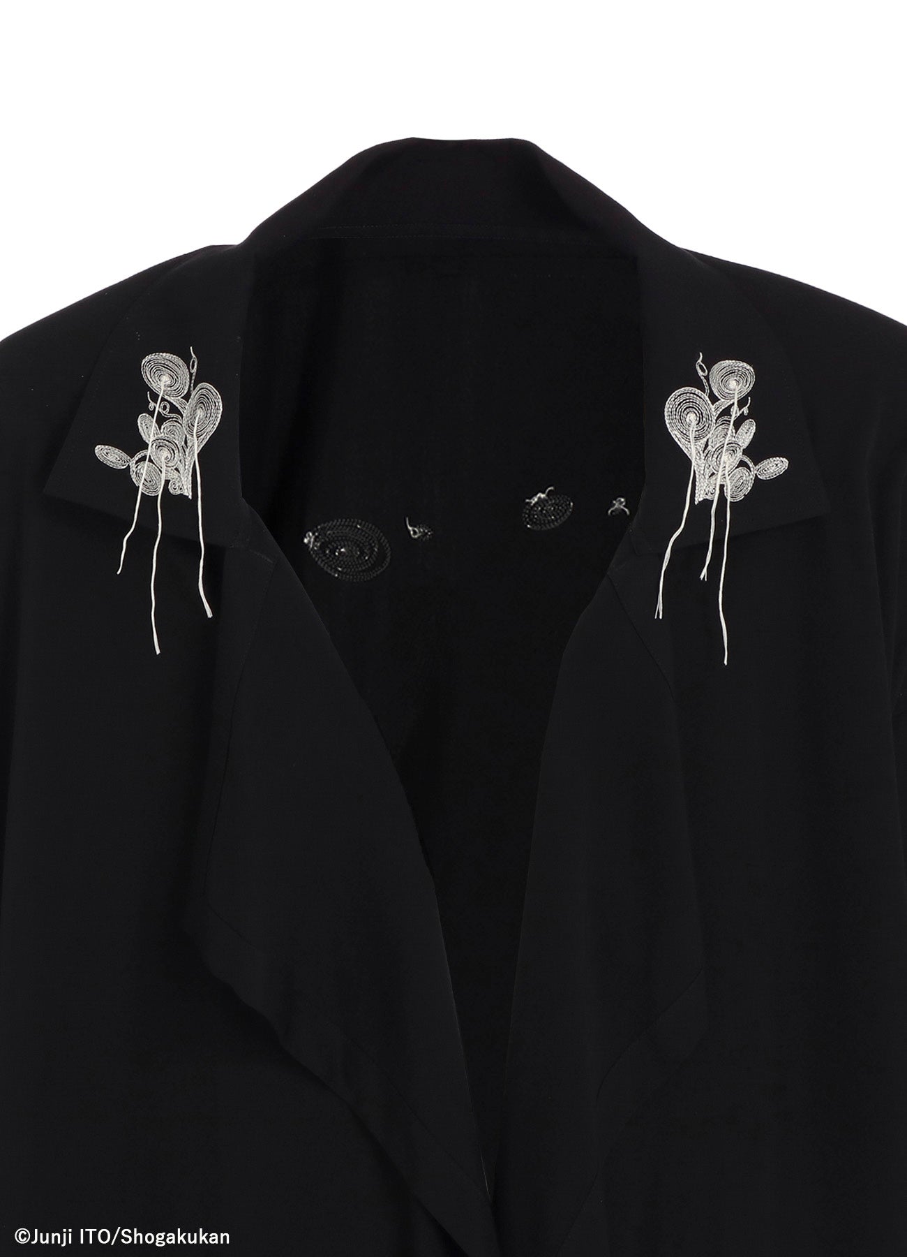 S'YTE × JUNJI ITO -UZUMAKI- KIRIE WEARING YOHJI YAMAMOTO DRAPE COAT