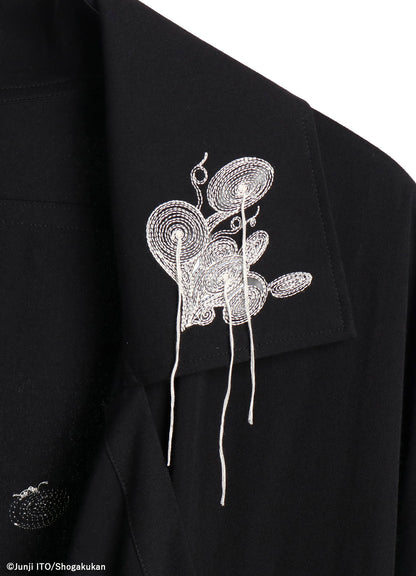 S'YTE × JUNJI ITO -UZUMAKI- KIRIE WEARING YOHJI YAMAMOTO DRAPE COAT