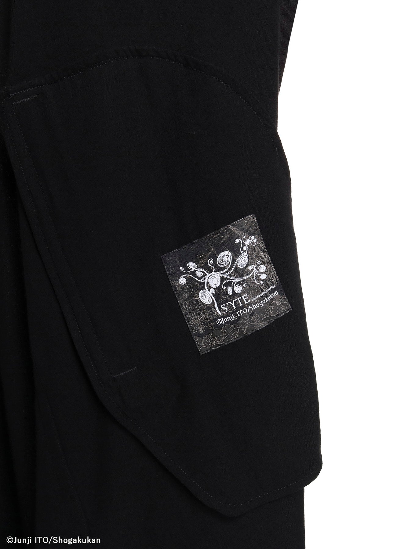 S'YTE × JUNJI ITO -UZUMAKI- KIRIE WEARING YOHJI YAMAMOTO DRAPE COAT