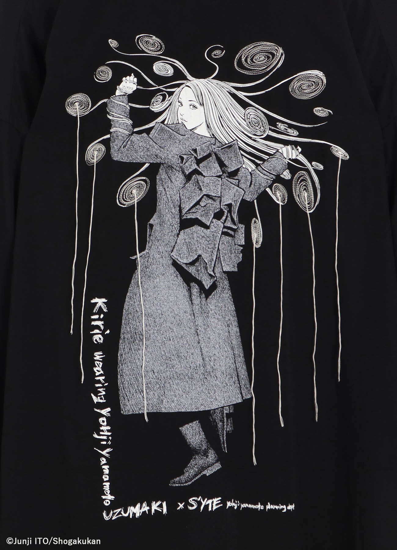 S'YTE × JUNJI ITO -UZUMAKI- KIRIE WEARING YOHJI YAMAMOTO DRAPE