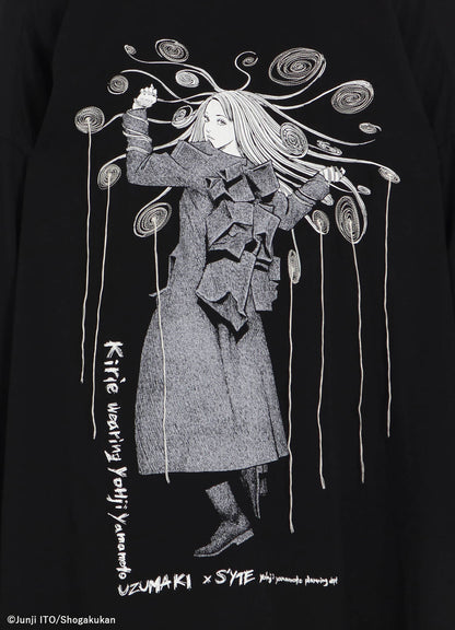S'YTE × JUNJI ITO -UZUMAKI- KIRIE WEARING YOHJI YAMAMOTO DRAPE COAT