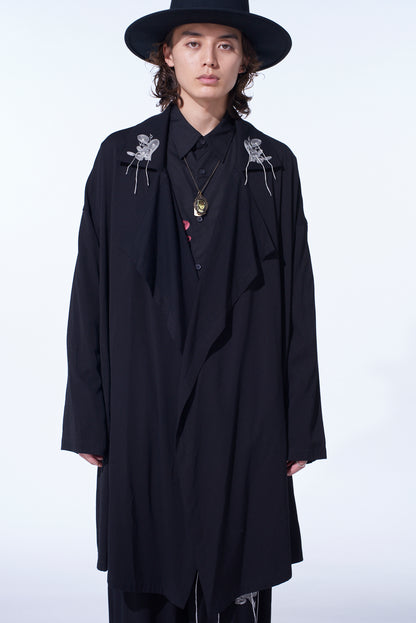 S'YTE × JUNJI ITO -UZUMAKI- KIRIE WEARING YOHJI YAMAMOTO DRAPE COAT