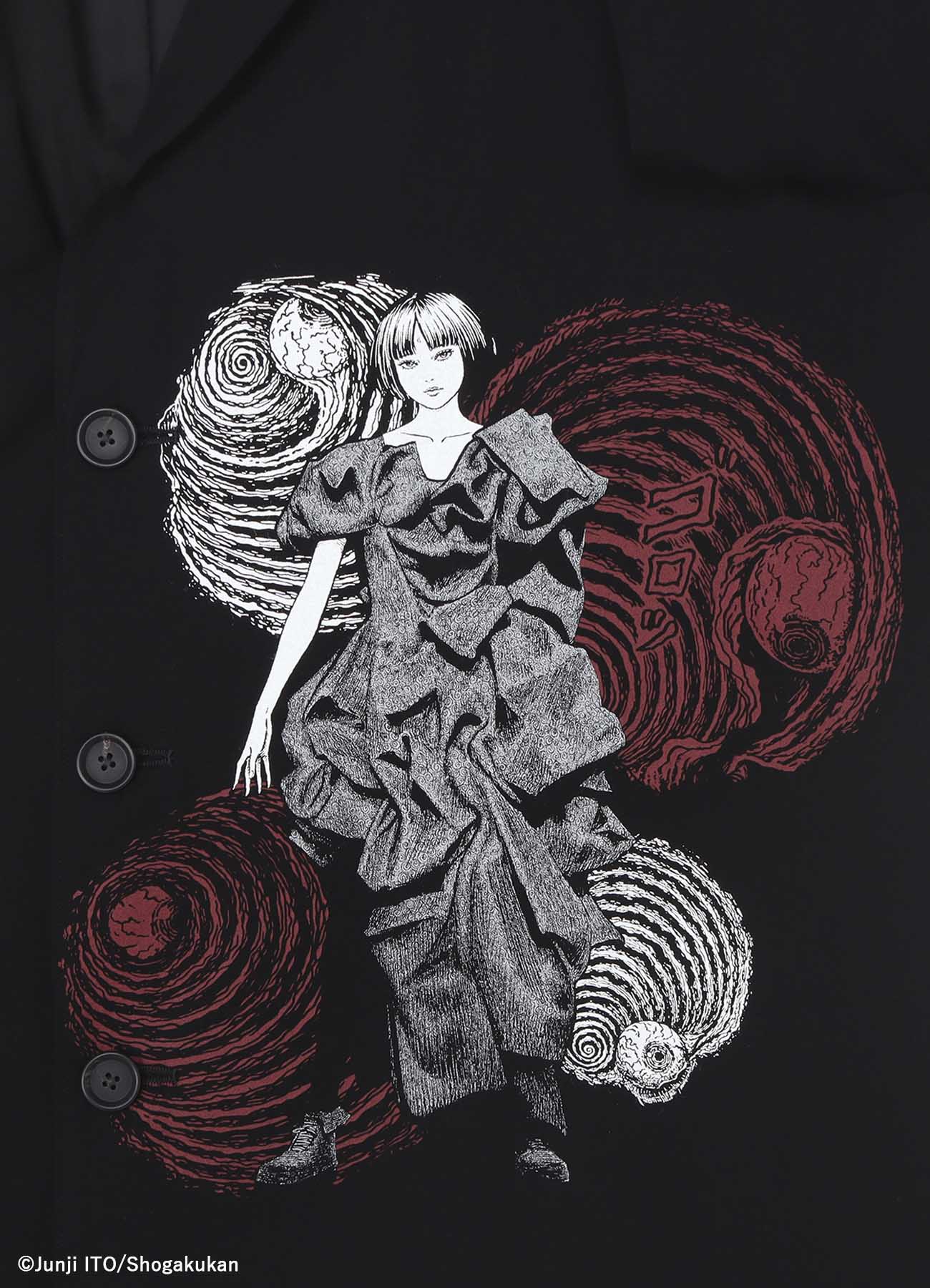 S'YTE × JUNJI ITO -UZUMAKI- AZAMI WEARING YOHJI YAMAMOTO PRINTED