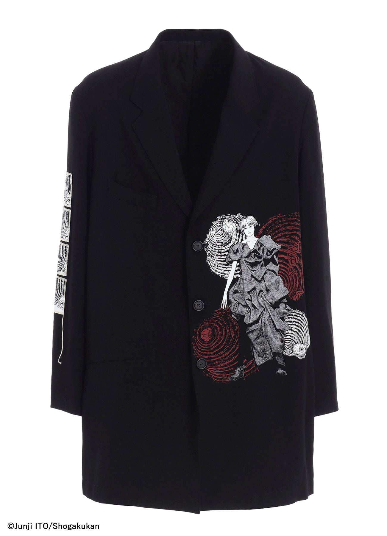 S'YTE × JUNJI ITO -UZUMAKI- AZAMI WEARING YOHJI YAMAMOTO PRINTED JACKET