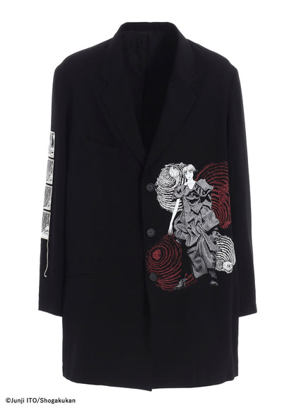 S'YTE × JUNJI ITO -UZUMAKI- AZAMI WEARING YOHJI YAMAMOTO PRINTED JACKET