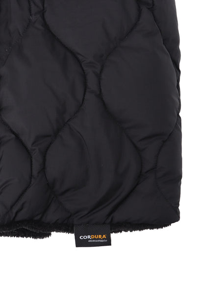 【S'YTE X TAION】REVERSIBLE QUILTED DOWN SCARF WITH BLACK FLEECE LINING