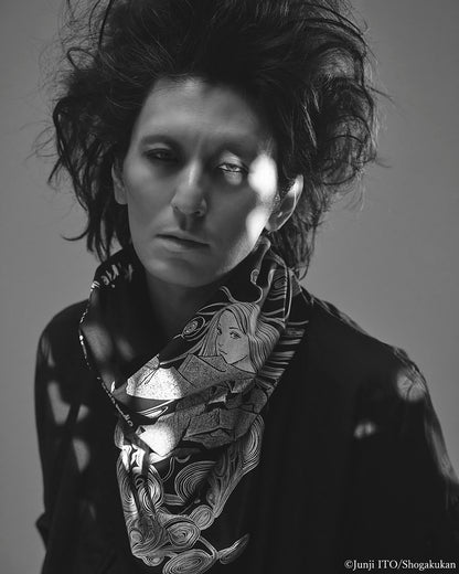 S'YTE × JUNJI ITO -UZUMAKI- KIRIE WEARING YOHJI YAMAMOTO SCARF