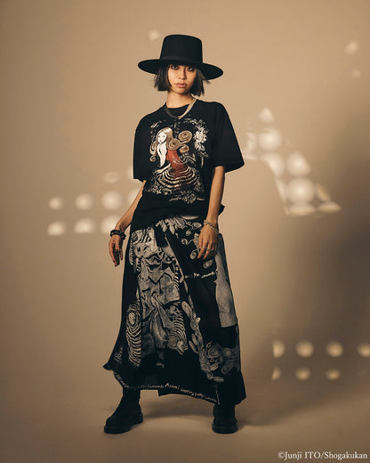 S'YTE × JUNJI ITO -UZUMAKI- KIRIE WEARING YOHJI YAMAMOTO SCARF