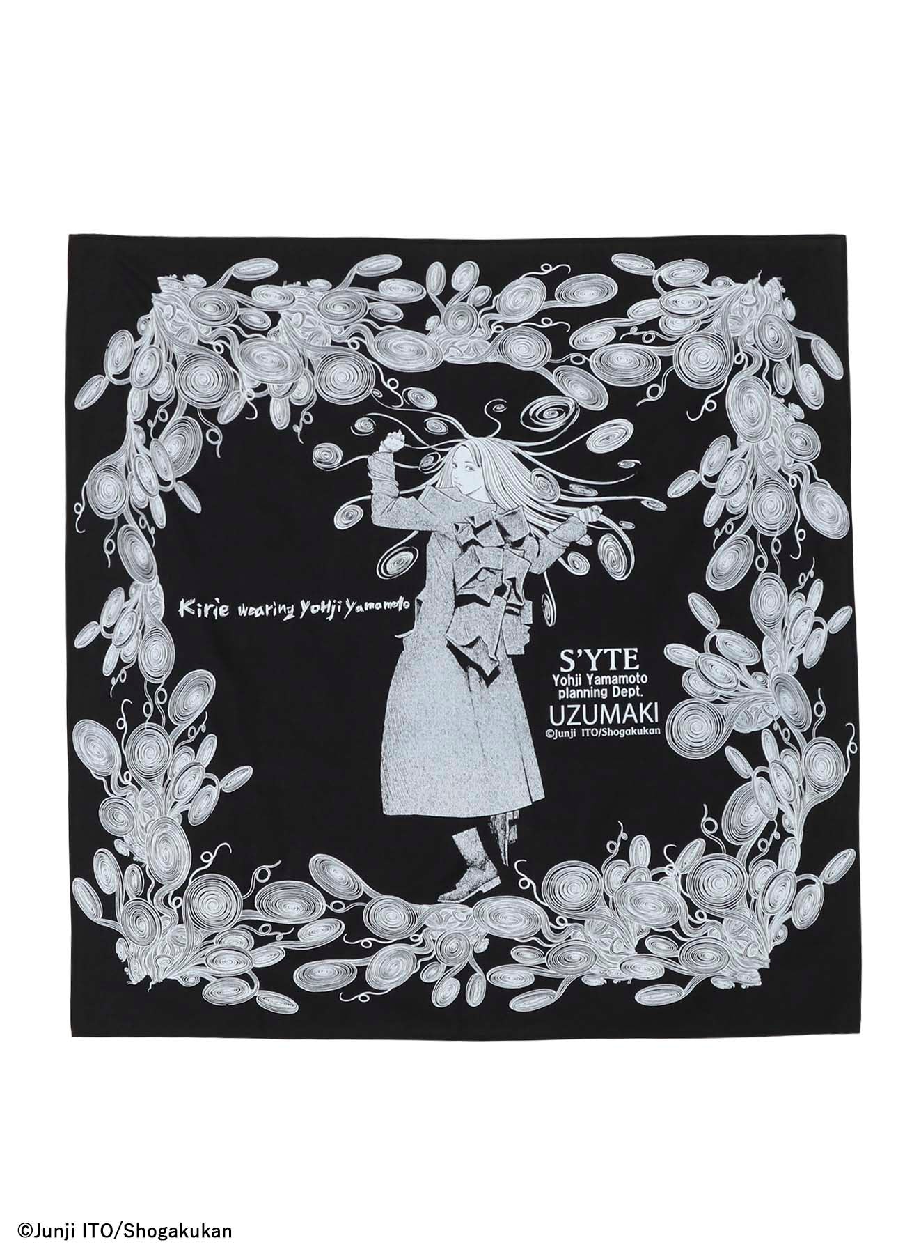 S'YTE × JUNJI ITO -UZUMAKI- KIRIE WEARING YOHJI YAMAMOTO SCARF