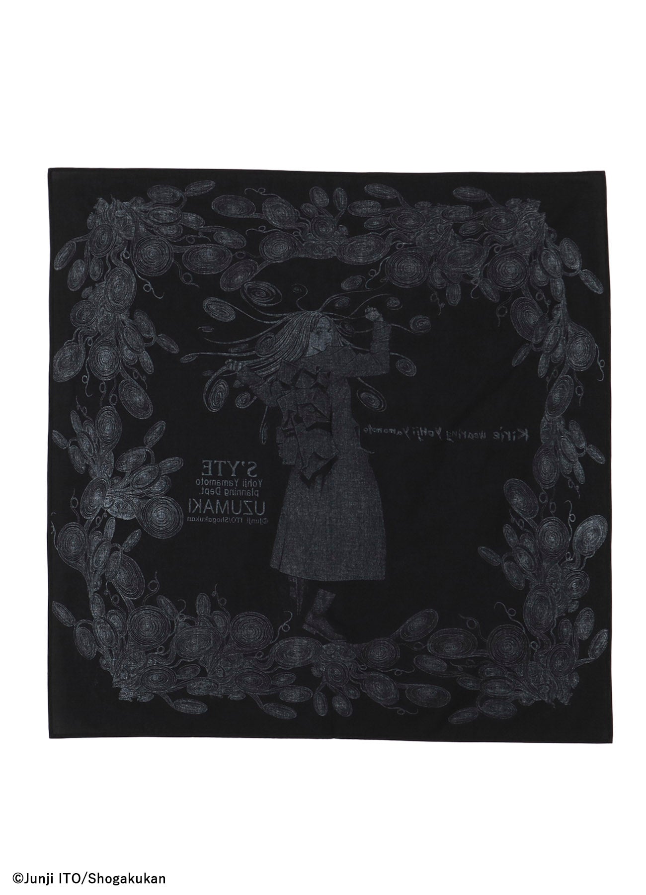 S'YTE × JUNJI ITO -UZUMAKI- KIRIE WEARING YOHJI YAMAMOTO SCARF